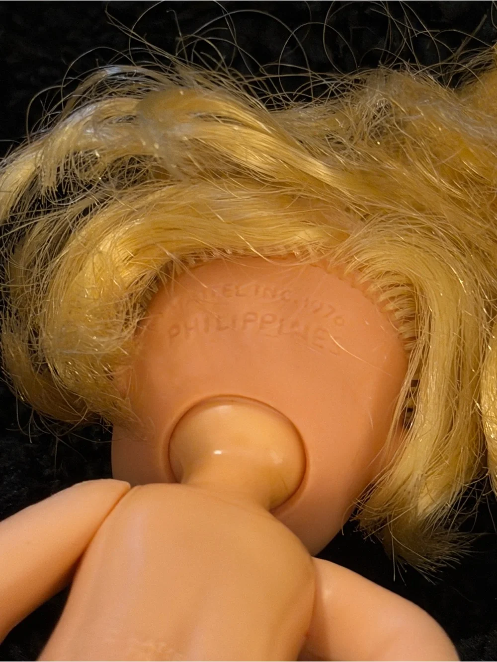 Vintage 1976 Mattel Blonde Baby girl Barbie Doll - made in Philippines